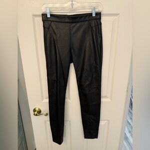 Free People Black Faux Leather Leggings Size 25